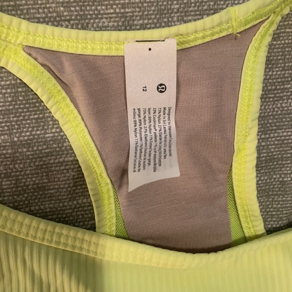 Lululemon Ribbed-Mesh High-Neck Bra *Medium Support, B/C Cup -Highlight Yellow - Picture 5 of 10